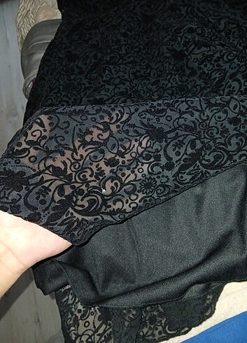 ŞIK Üst kadife iç kumas Elbise - Görsel 5