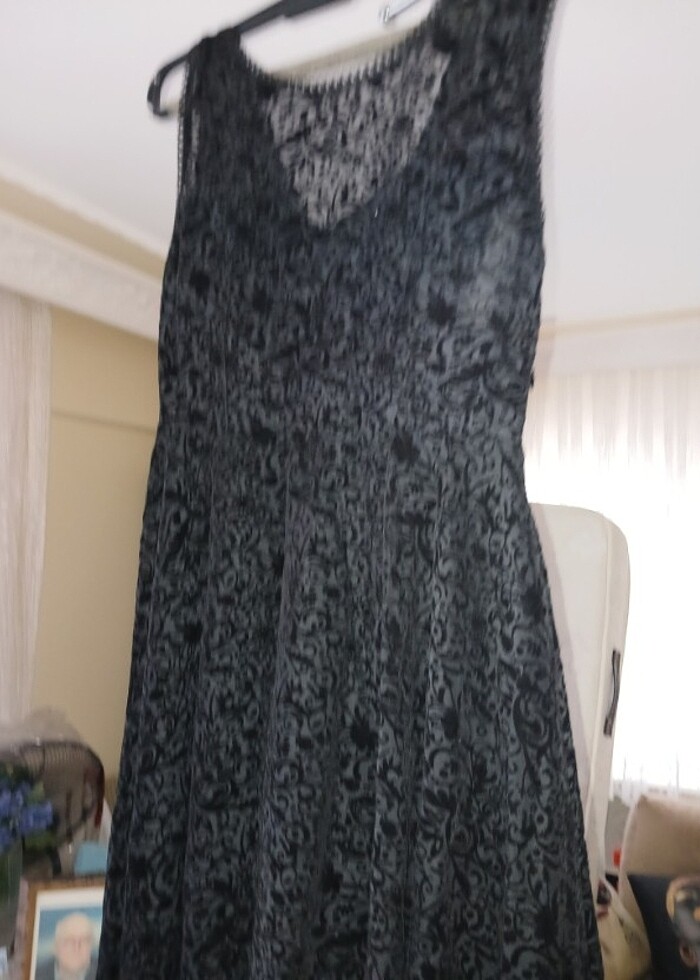 ŞIK Üst kadife iç kumas Elbise - Görsel 3