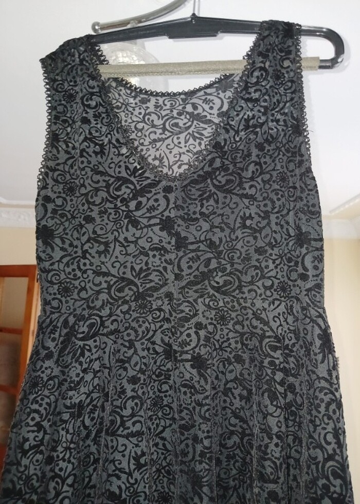 ŞIK Üst kadife iç kumas Elbise - Görsel 4