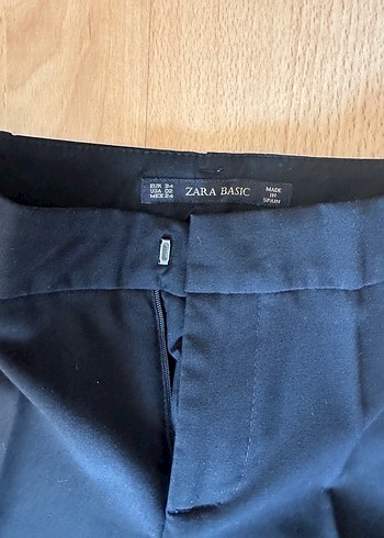 Zara Zara Kadın Lacivert Normal Boy Kumaş Pantolon