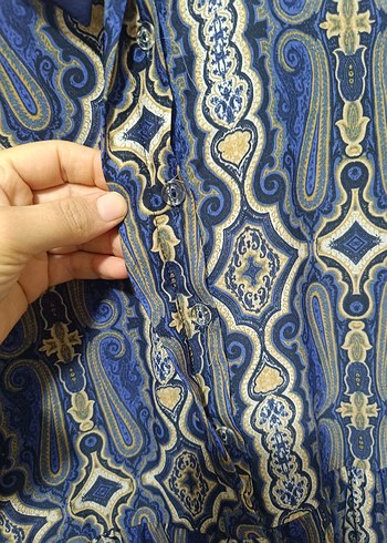 Bohem Uzun Desenli Elbise - Görsel 4