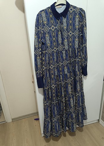 Bohem Uzun Desenli Elbise - Görsel 2