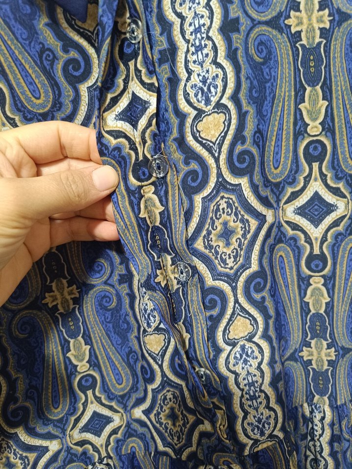 Bohem Uzun Desenli Elbise - Görsel 4