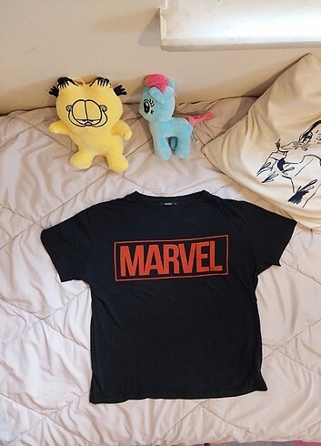 Addax Marvel Siyah Tişört 