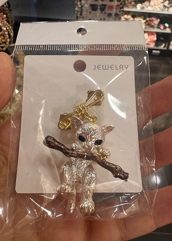 Hobby Life Altin Detayli Kedi Figurlu Metal Anahtarlik
