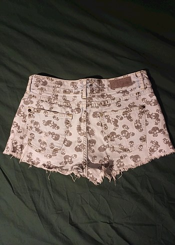 Vintage kuru kafalı denim şort - Görsel 2