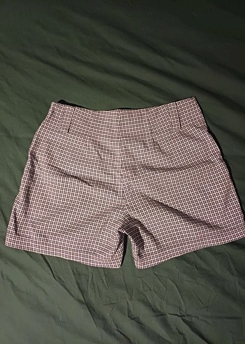 Vintage ekoseli şort - Görsel 2