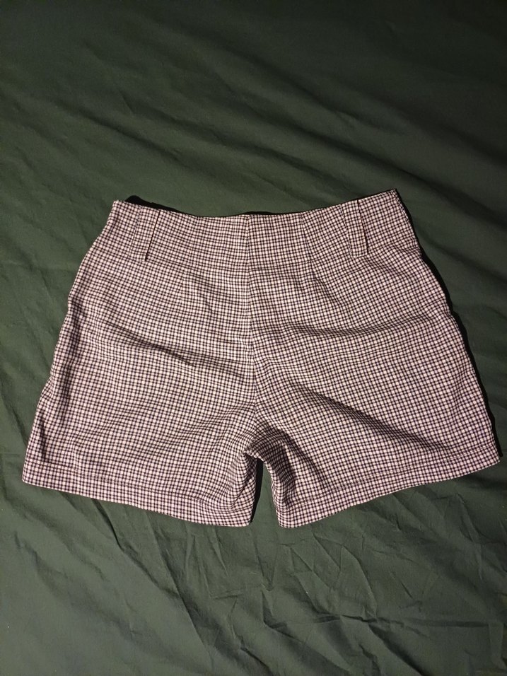 Vintage ekoseli şort - Görsel 2