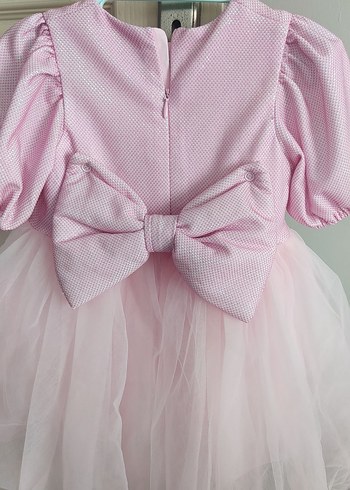 Kız Çocuk Pastel Pembe Kabarık Tül Elbise - Görsel 2