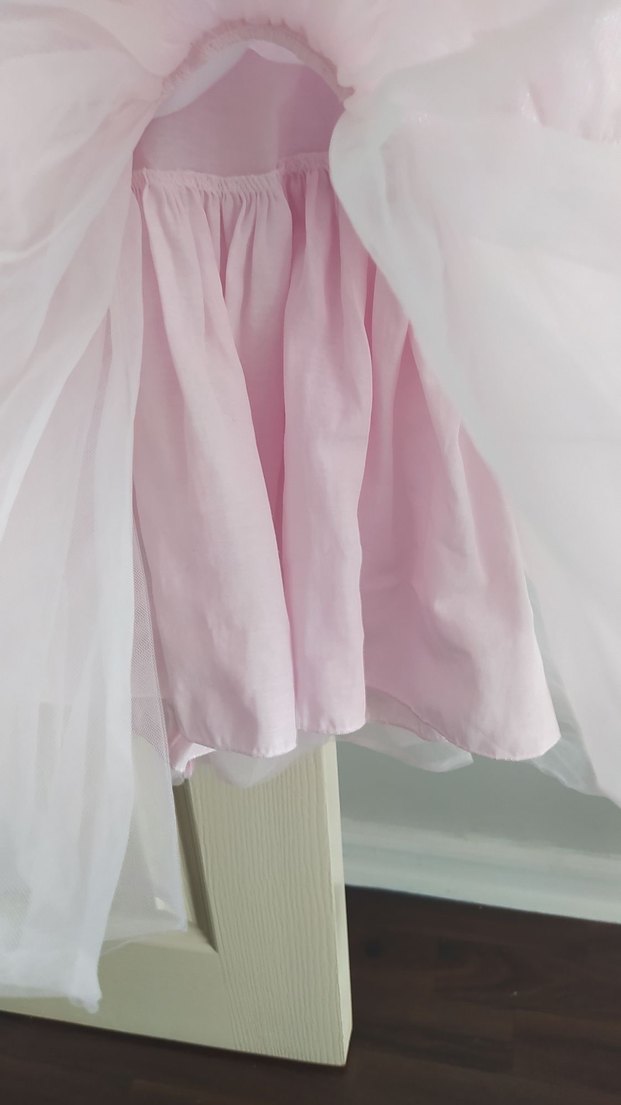 Kız Çocuk Pastel Pembe Kabarık Tül Elbise - Görsel 3