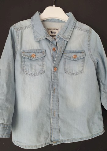 Erkek Çocuk Uzun Kollu Denim Gömlek
