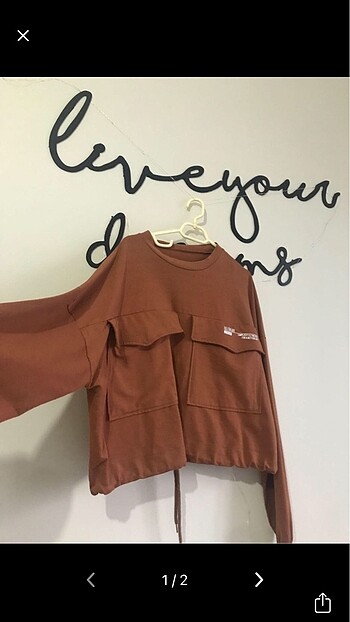 Kiremit rengi sweatshirt