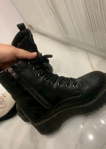 Akerler Kadın Siyah Kalın Taban Postal Bot - Görsel 5