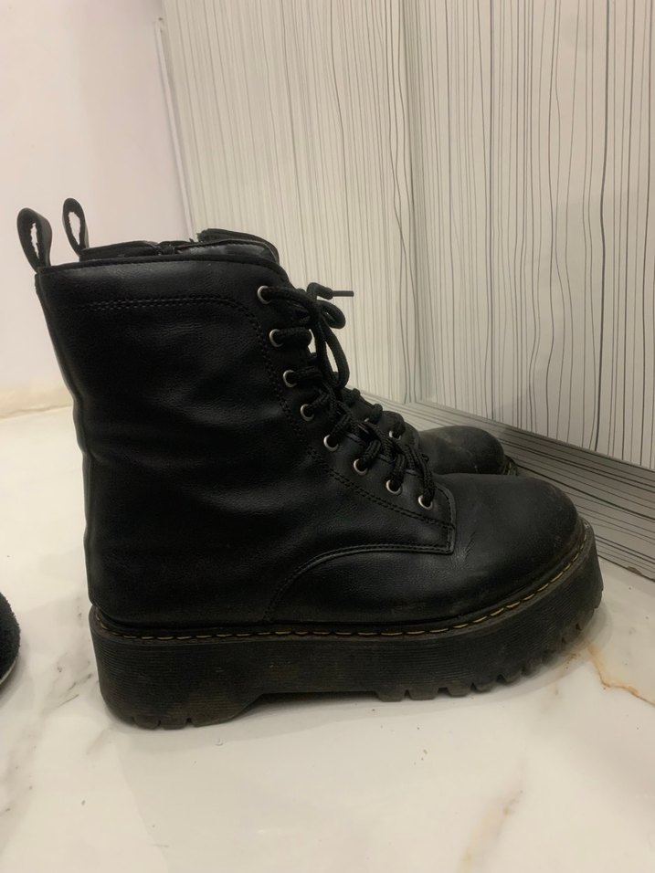 Akerler Kadın Siyah Kalın Taban Postal Bot - Görsel 2