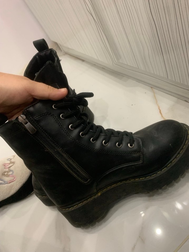 Akerler Kadın Siyah Kalın Taban Postal Bot - Görsel 5