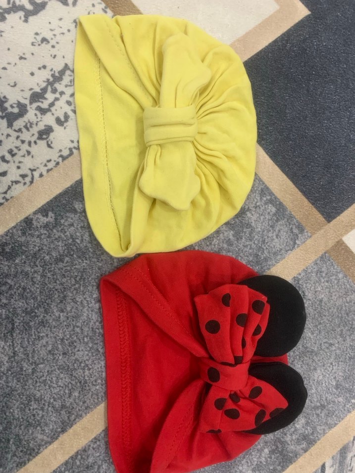 Çocuklar için Renkli Fırfırlı Bere (kırmızı satıldı ) - Görsel 2