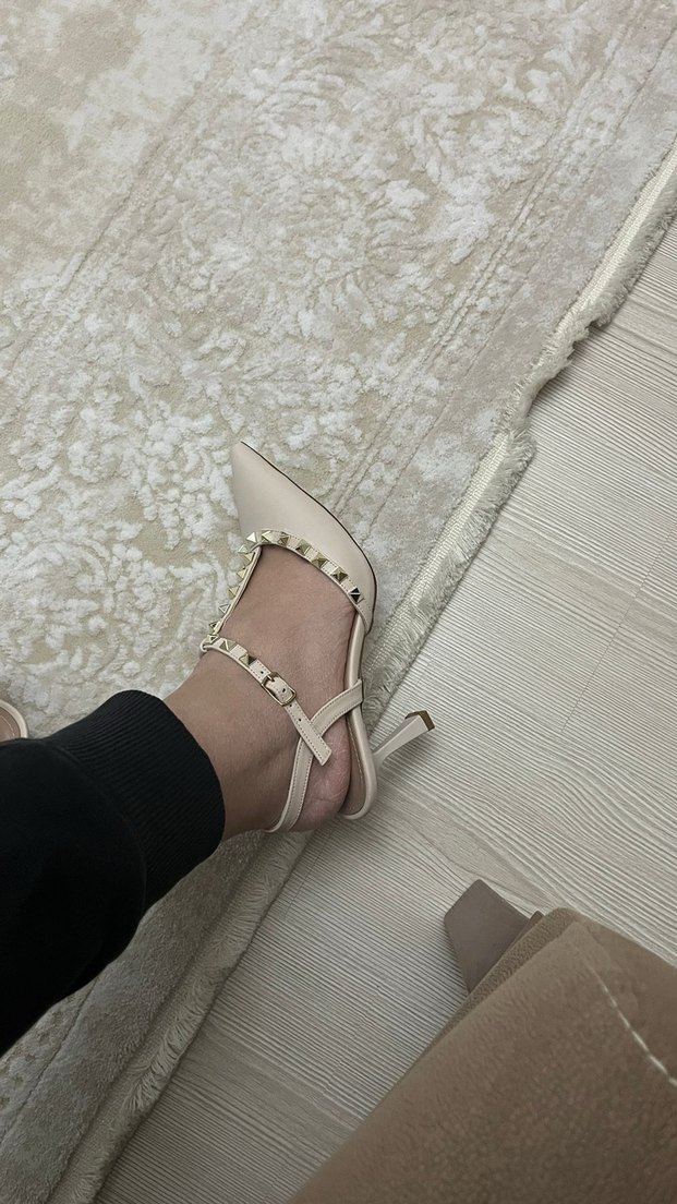 Bej Süet Toka Detaylı Stiletto HİÇ GİYİLMEMİŞTİR - Görsel 5