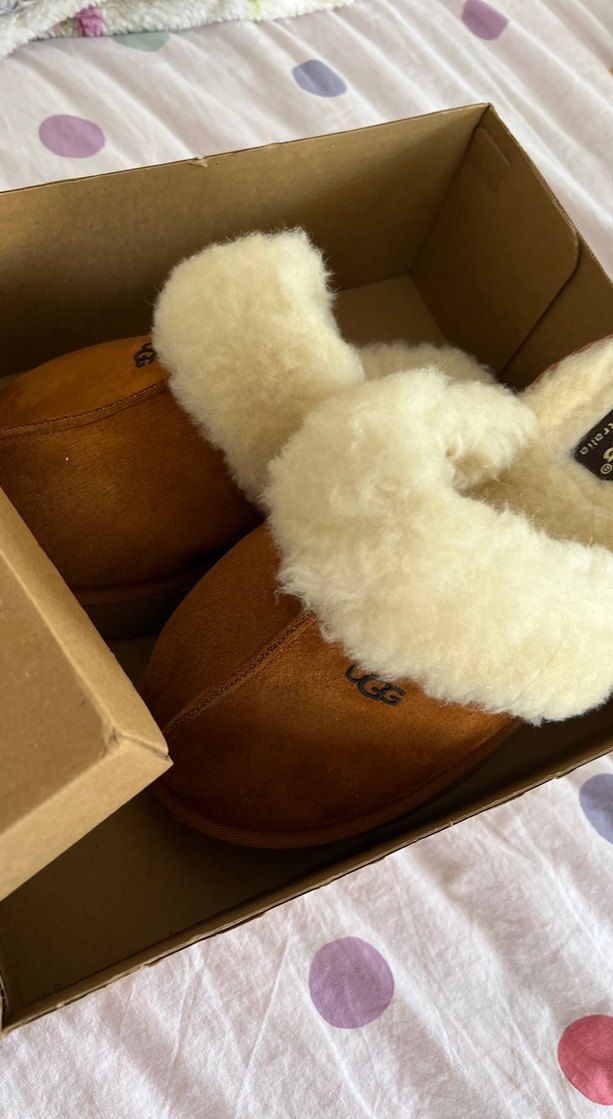 Bej Kürklü Kadın Yün Terlik - Görsel 2