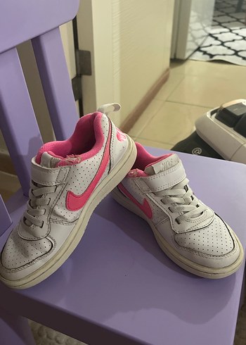 Kız Çocuk Pembe Bağcıklı Cırt Cırtlı Spor Ayakkabı - Görsel 3