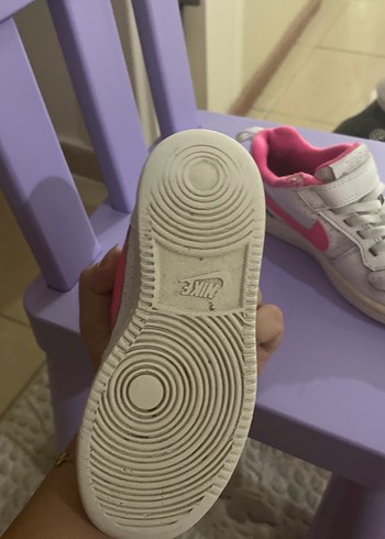 Kız Çocuk Pembe Bağcıklı Cırt Cırtlı Spor Ayakkabı - Görsel 2