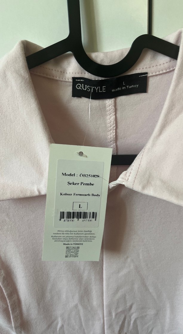 Pembe Kolsuz Keten Gömlek - Görsel 2