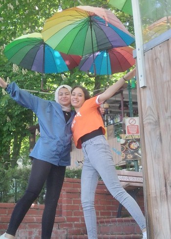 Mavi Salaş Midi Boy Yağmurluk - Görsel 2