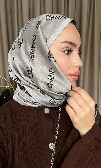Beden Chanel Çİft Taraflı Kaşmir Şal - Gri
