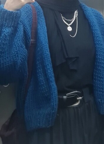 oversize crop hırka