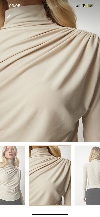 38 Beden camel Renk Sandy bluz