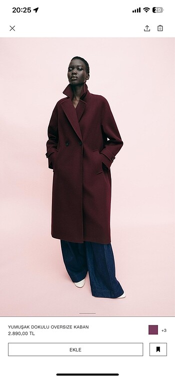 Zara oversize kaban