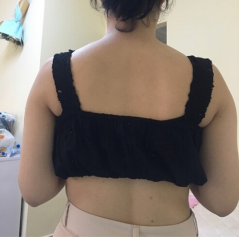 Diğer Siyah crop delikli