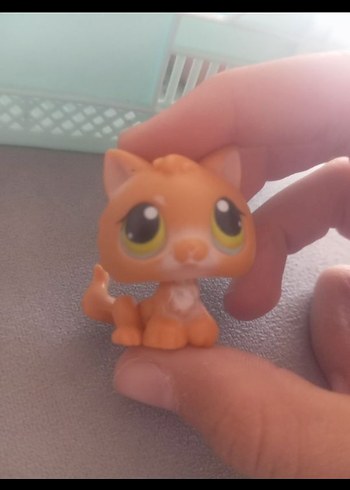 Turuncu Pastel Renkli Mini Kedi Figürü