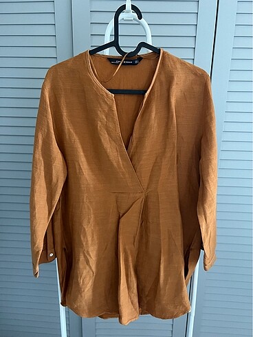 Zara Zara camel renk keten tunik