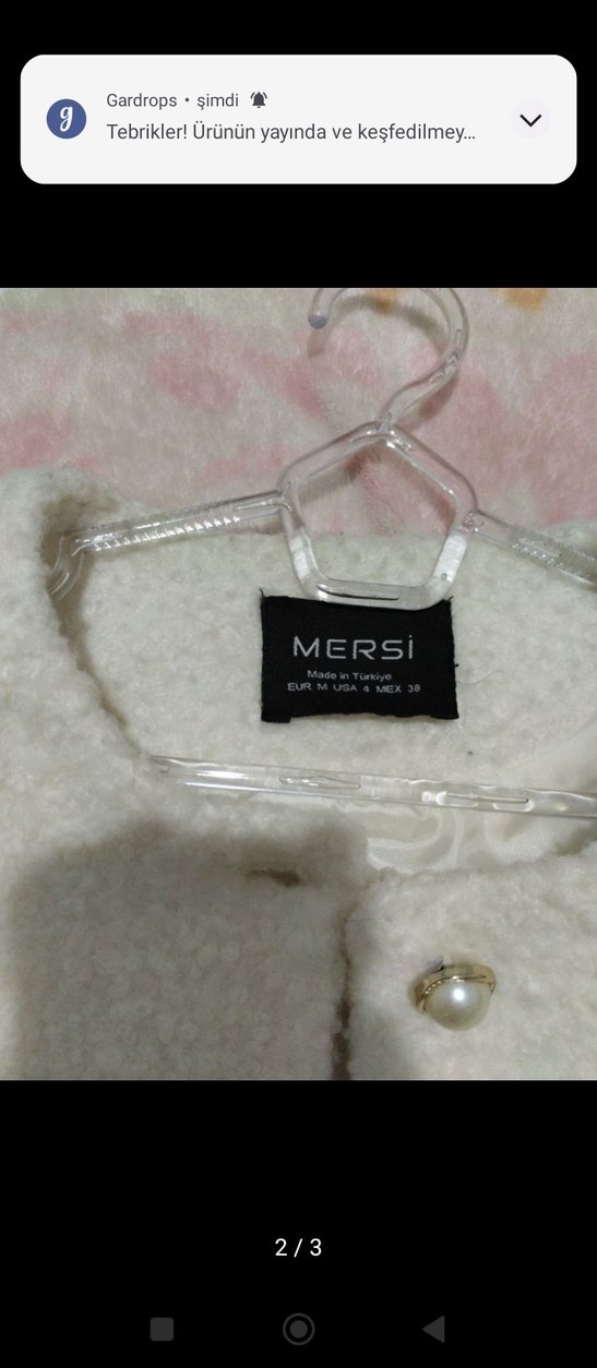 Düğmeli Beyaz Midi Kadın Kaban - Görsel 2