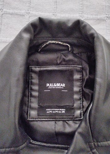 Kadın Siyah Deri Biker Ceket - Görsel 4