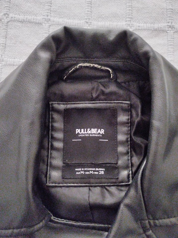 Kadın Siyah Deri Biker Ceket - Görsel 4