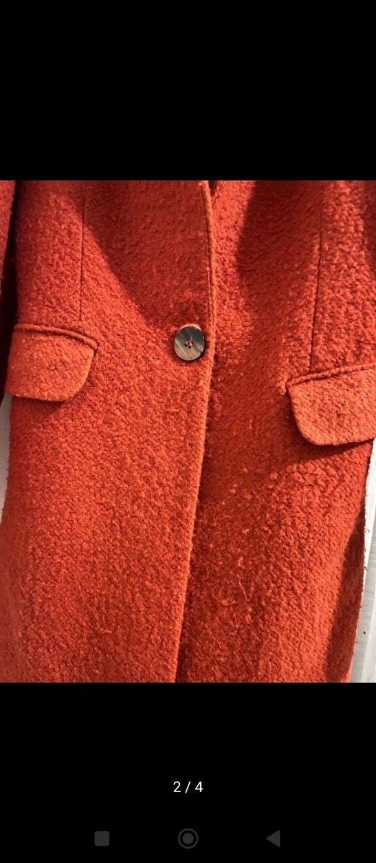 Tek Düğmeli turuncu Kaban - Görsel 2