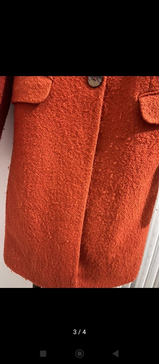 Tek Düğmeli turuncu Kaban - Görsel 3