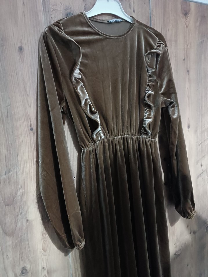 Uzun Kollu Salaş Bohem Elbise - Görsel 2