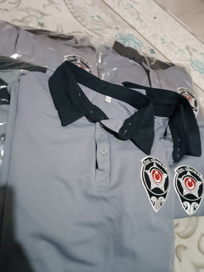 Gri Kısa Kollu Özel Güvenlik Polo Tişört - Görsel 3