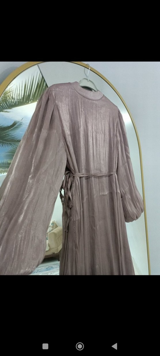 Pudra Piliseli Uzun Abiye Elbise - Görsel 2