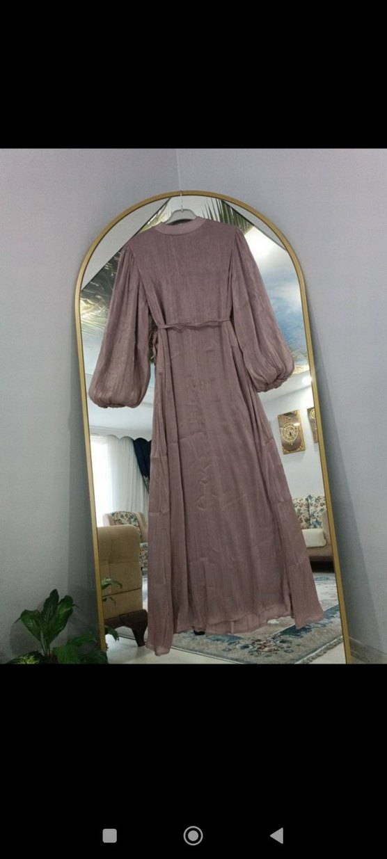 Pudra Piliseli Uzun Abiye Elbise - Görsel 3