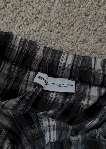 Kadın Gri Ekose Piliseli Uzun Etek - Görsel 2