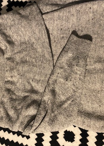 Gri Triko Kayık Yaka Kadın Kazak - Görsel 2