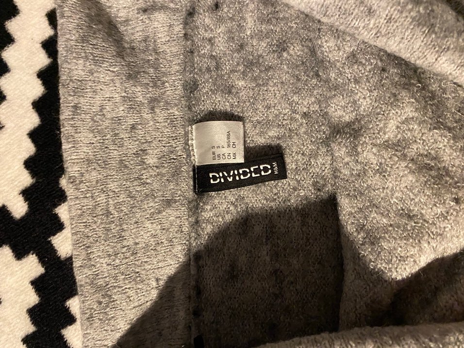 Gri Örgü Kadın Triko - Kayık Yaka, Uzun Kollu - Görsel 4