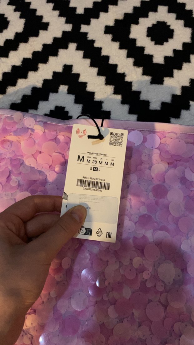 zara Pembe Boncuklu Mini Etek - Görsel 3