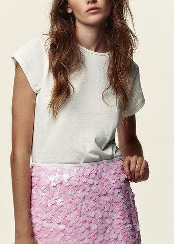 Pembe Mini Payetli Etek - Görsel 2