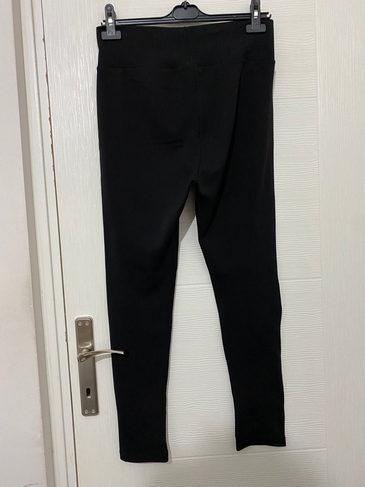 Siyah Esnek Kadın İçi PolarlıTayt - Görsel 2