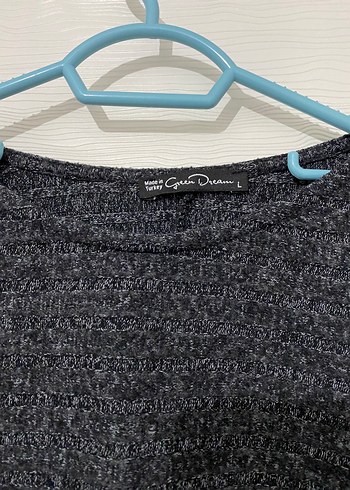 Gri Uzun Kollu Kadın Bluz - Görsel 4