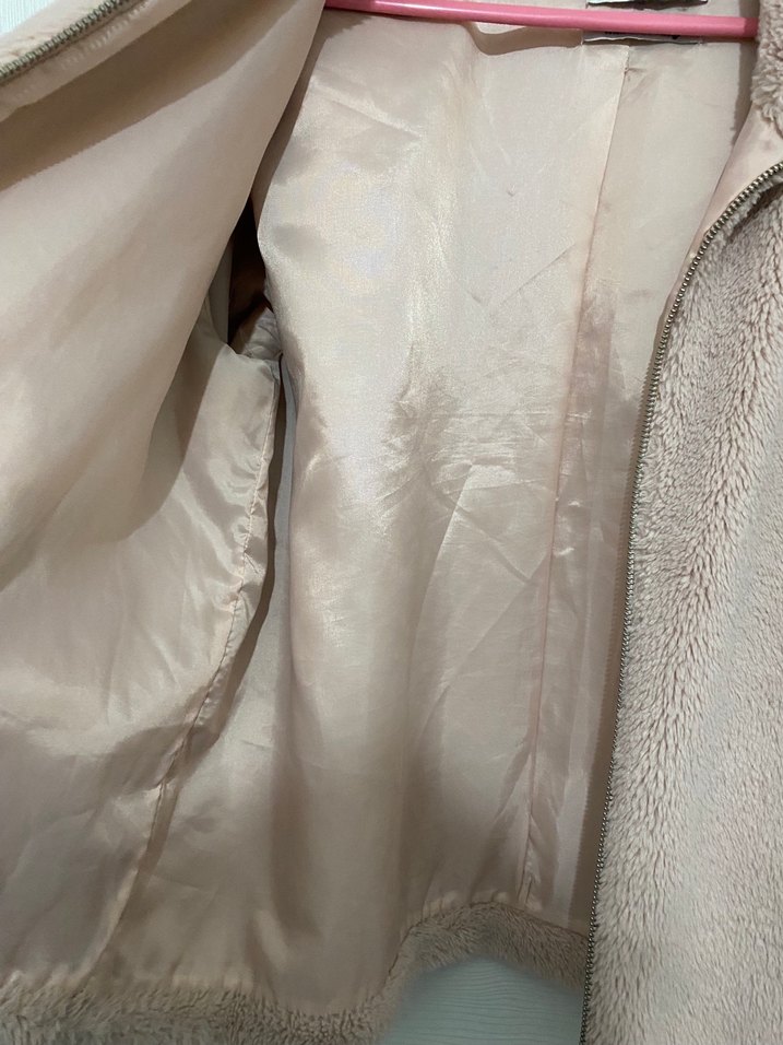 Pudra Kısa Peluş Kadın Ceket - Görsel 4